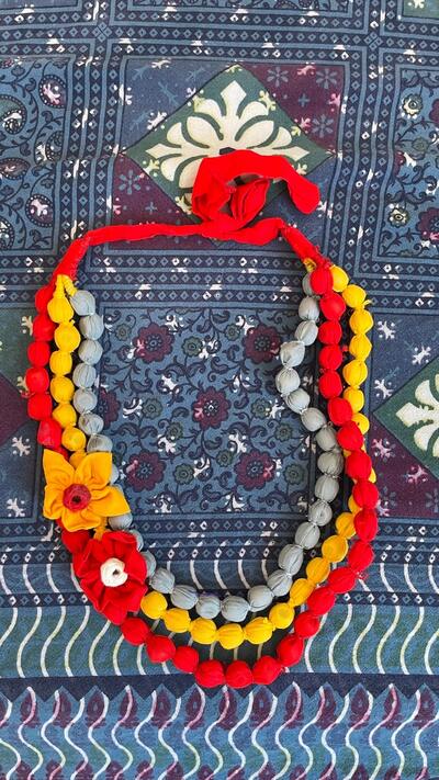 Multicolor Handmade Fabric Jewellery
