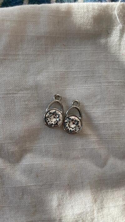 Swarovski Charms Set / Sterling Silver / Swarovski Crystal