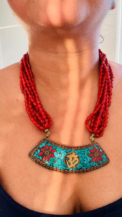 Tibetan Necklace | Buddhist | Boho Jewellery | Vintage | Retro
