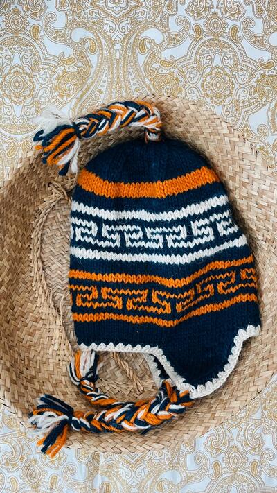 Handmade Himalayan Wool Hat with 100% Soft Fleece Lining Beanie | Boho Fashion | Vintage Retro