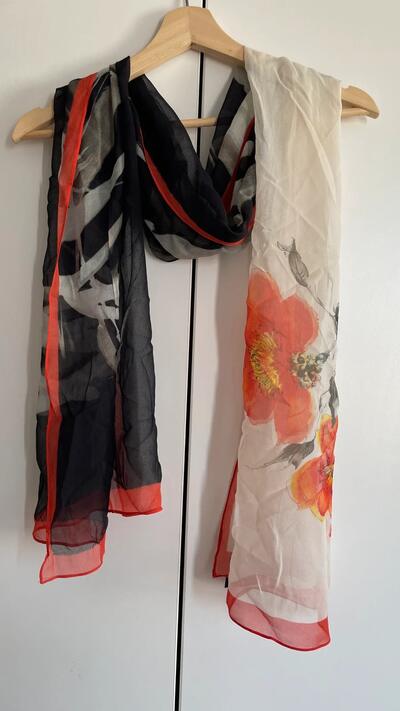 Designer scarf Indian luxury label Satya Paul