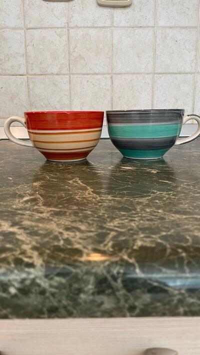Indian Ceramic Soup Bowl with Handle | Dishwasher Microwave Safe