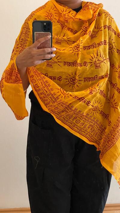 Om Namah Shivaya Hindu Prayer Wrap | Spiritual Yoga Meditation Scarf