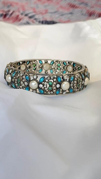 Rare Find Victorian Antique Authentic 925 Silver Bangle | Vintage retro royal jewellery