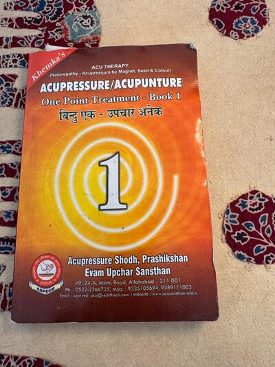 M P Khemka Acupressure Acupuncture One Point Treatment Book 1 Bindu Ek Upchar Anek