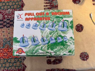 Sports Injury Recovery Chinese Cupping Therapy Set 12 Vacuum Cups Full Kit Acupuncture Model