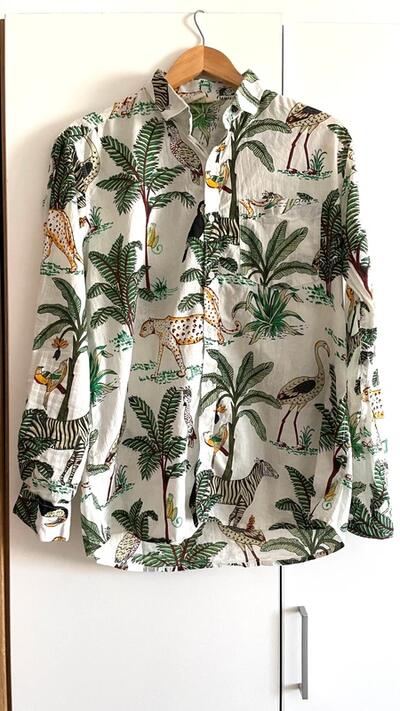 Wildlife Print Shirt Men | Full-Sleeve Jungle-Inspired Style for Adventurers | Indian Summer Cotton