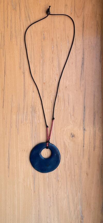 Handmade ceramic pendant | Boho Hippie vibe