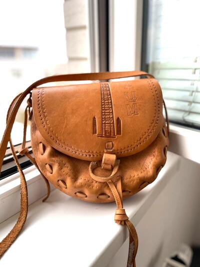 Vintage Bag | Ethiopian Tan Leather | Boho Bag