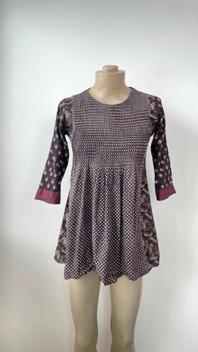 Ethnic Top | Indian Cotton Tunic | M to L sizes | Vintage Retro