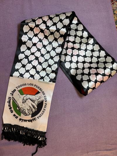 Palestine Protest Scarf Keffiyeh Satin Anti Colonial Sovereignty Sash