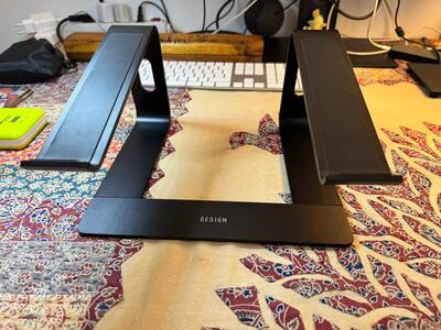 Aluminum heavy high quality Laptop Stand Ergonomic Black Desk Riser Notebook Cooling Holder
