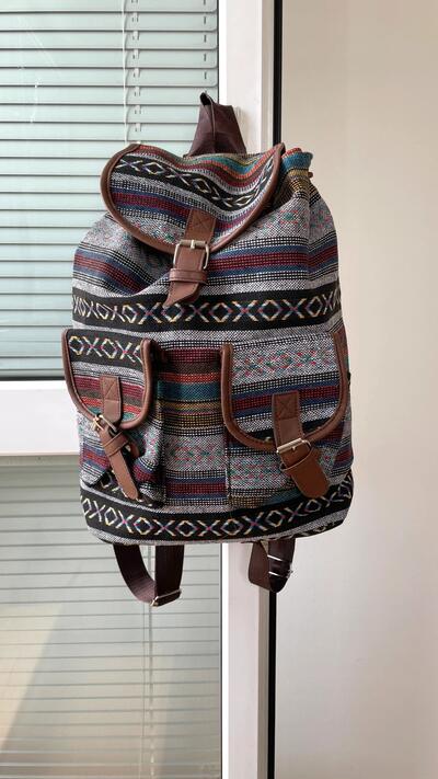 Boho Backpack Aztec Print Wanderer Bohemian Bag | Tribal Ruscksack