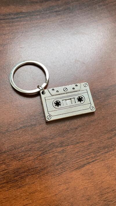 Nostalgia Retro Vintage Cassette Keychain | Music Lover Gift | Audiotape Hipster Collection